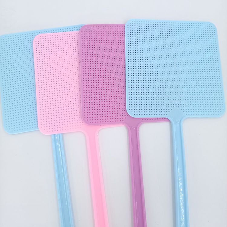 Household Summer Plastic Fly Swatter Mosquito Swatter Durable Mesh Long Handle Manual Fly Swatter Flies Mosquito Swatter