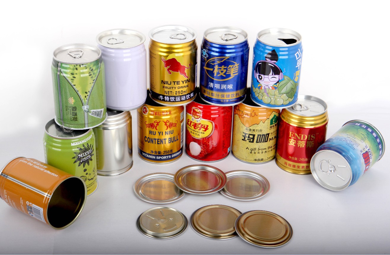 红牛罐铁罐定制罐头盒饮料罐厂家三片罐焊接罐生产密封高温杀菌罐