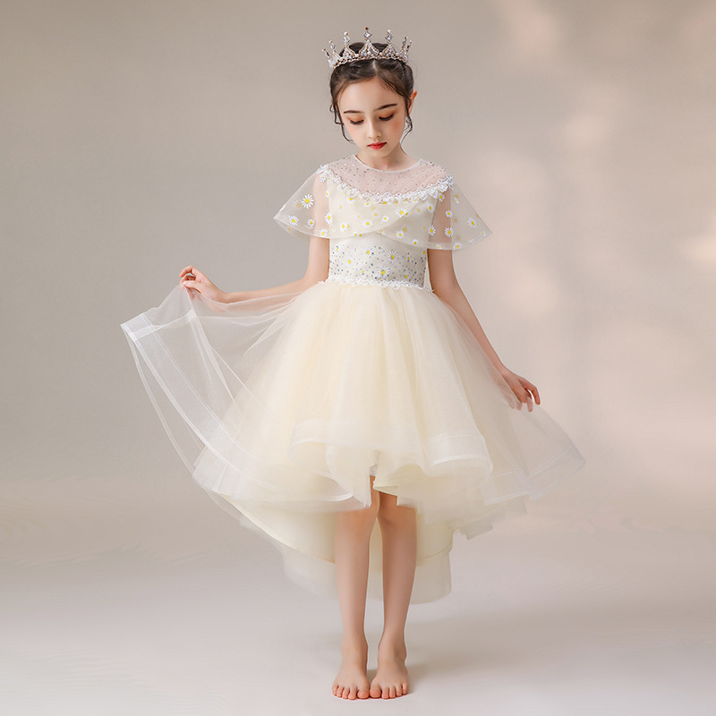 儿童礼服公主裙蓬蓬纱女童钢琴演出服小花童婚纱裙主持人晚礼服夏