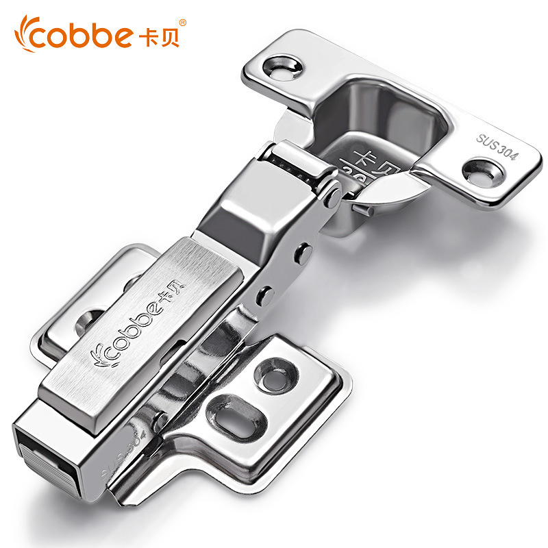 卡贝加厚液压阻尼铰链柜门衣柜定位飞机大弯铰链橱柜弹簧中弯合页