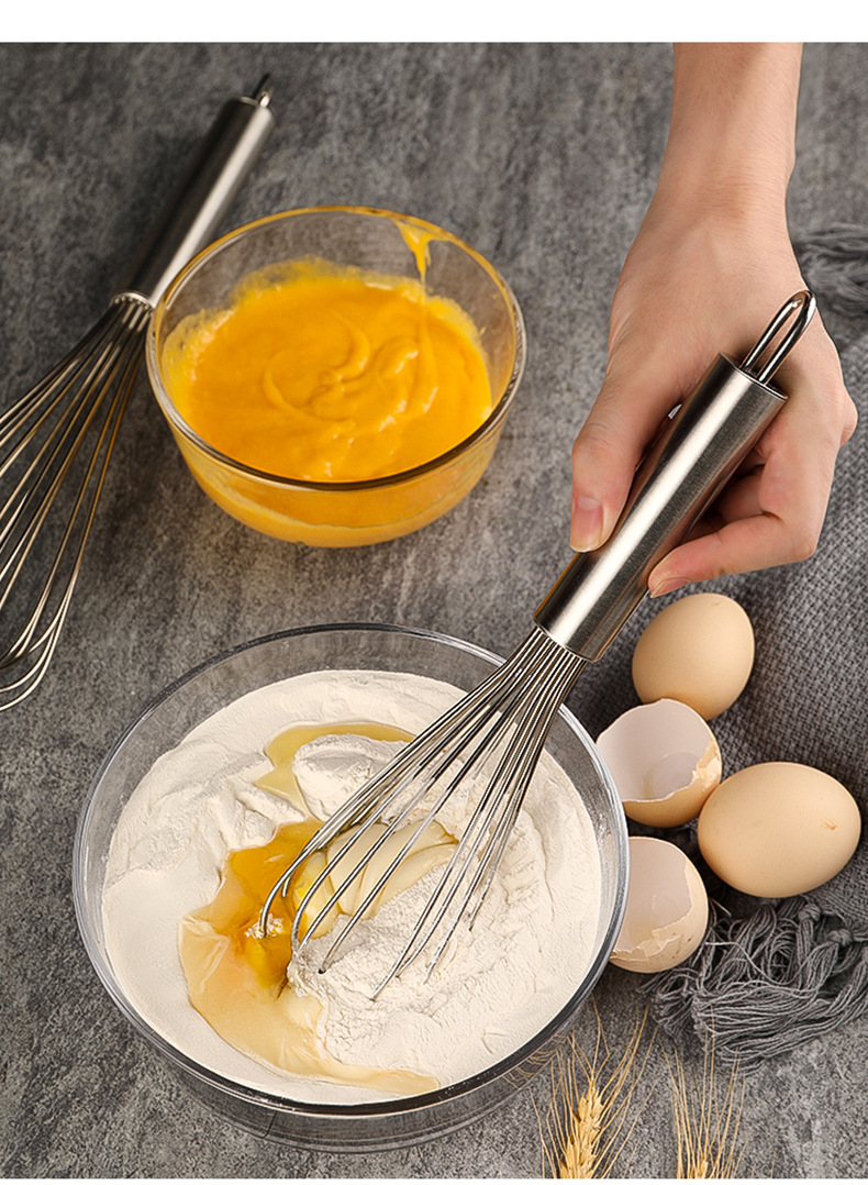 厂家直销不锈钢手动打蛋器厨房家用10寸12寸14寸手持搅拌器现货