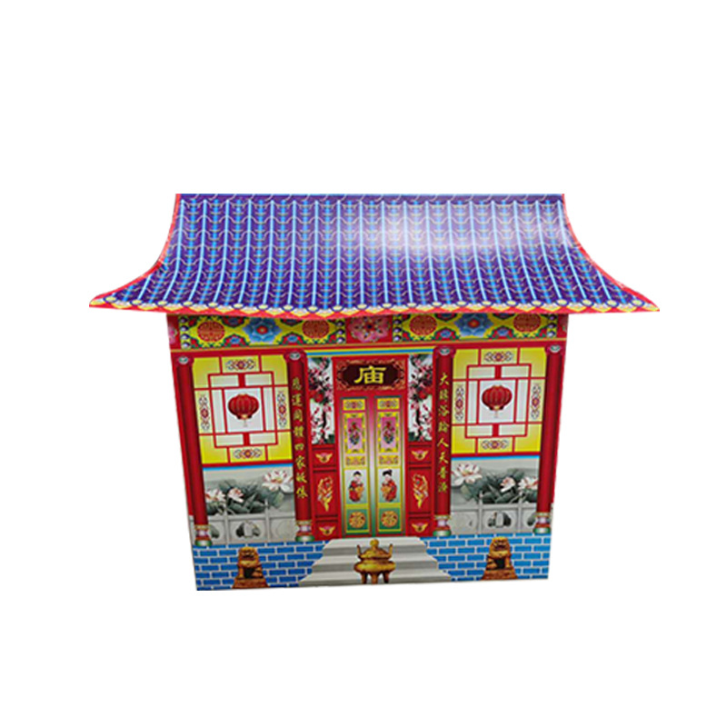 厂家直销 殡葬用品 纸房子祭祀用品 聚仙楼 小庙纸房子 大量批发