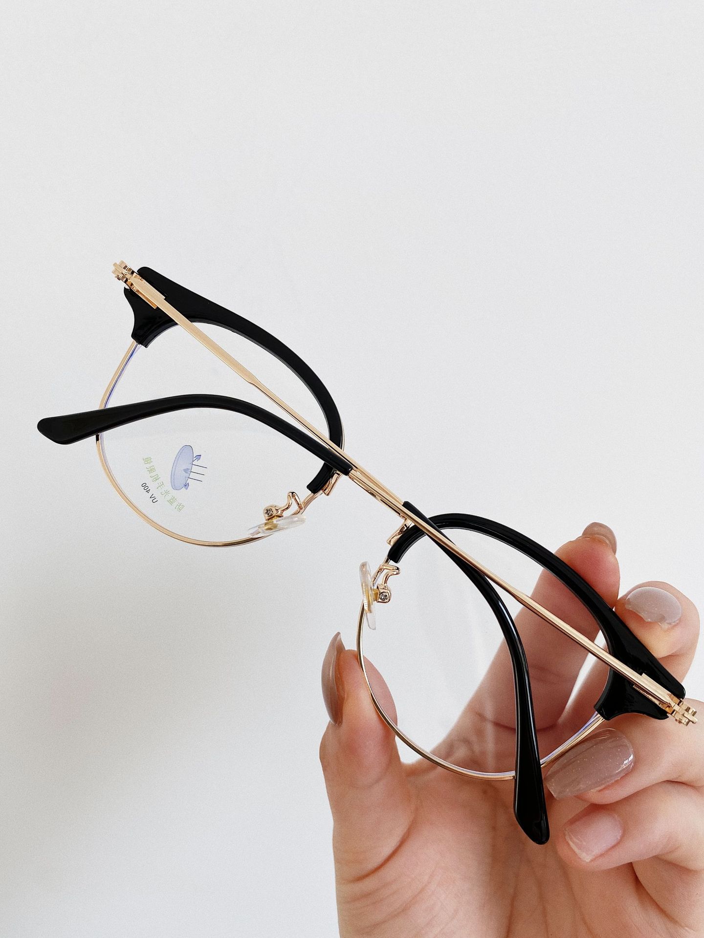 瓦哥达欧阳娜娜同款金属半框平光镜个性素颜防蓝光护眼可眼镜批发