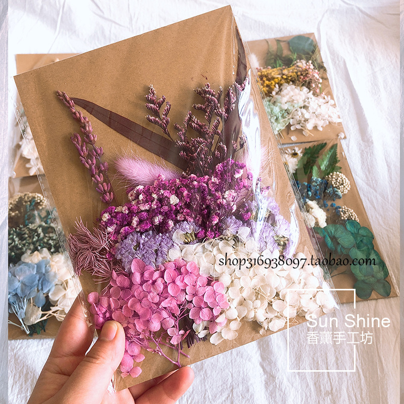 手工自制香薰蜡烛香氛蜡片浮油花压花蜡烛花压花材料包diy