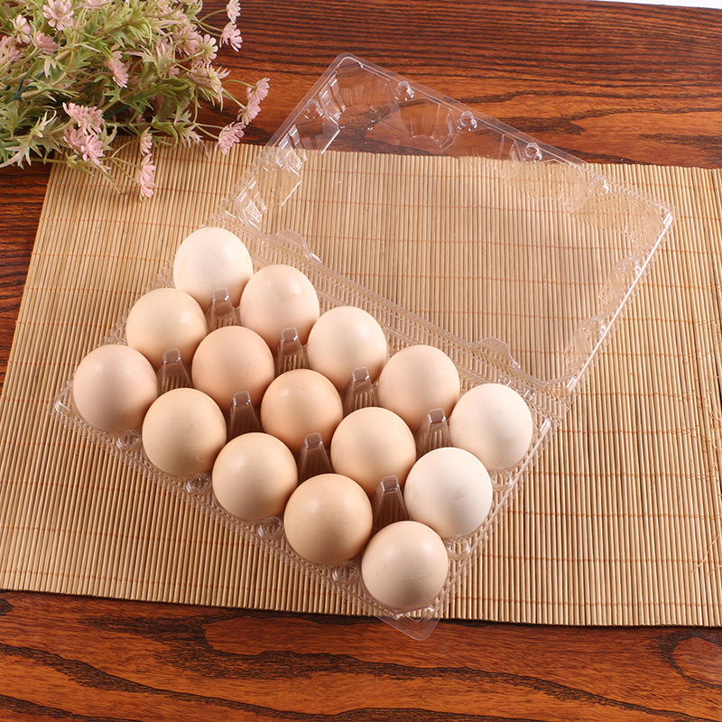 鸡蛋托塑料盒10枚15枚鸡蛋盒透明一次性吸塑包装盒鸡蛋内托盘批发