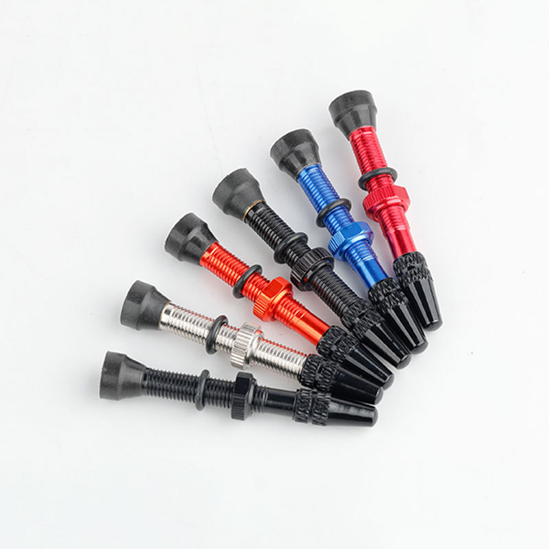 deemount山地自行车真空内胎气门嘴彩色法式40/60/80铝合金气门芯