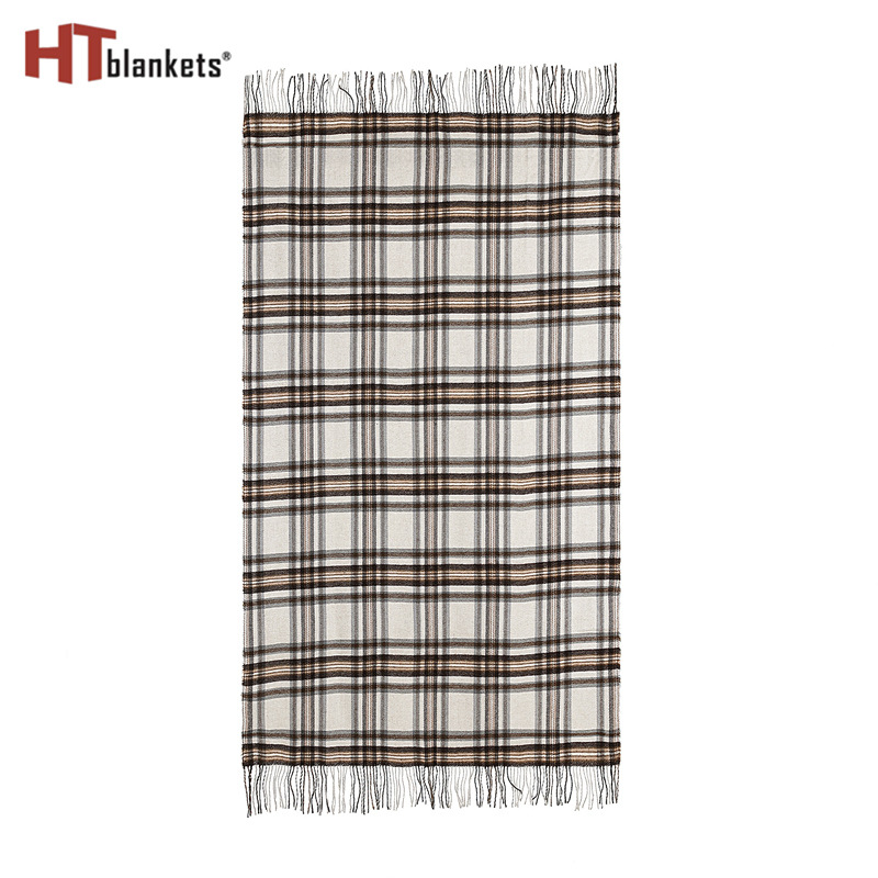 New Autumn/Winter Plaid Tassel Shawl Gift Shawl Dual-Use Scarf Household Sofa Blanket