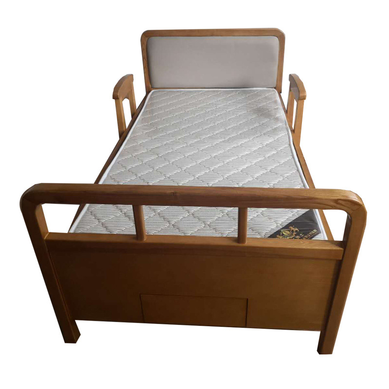 日式养老院自理床实木床老年公寓床适老化居家护理床养老床双扶手
