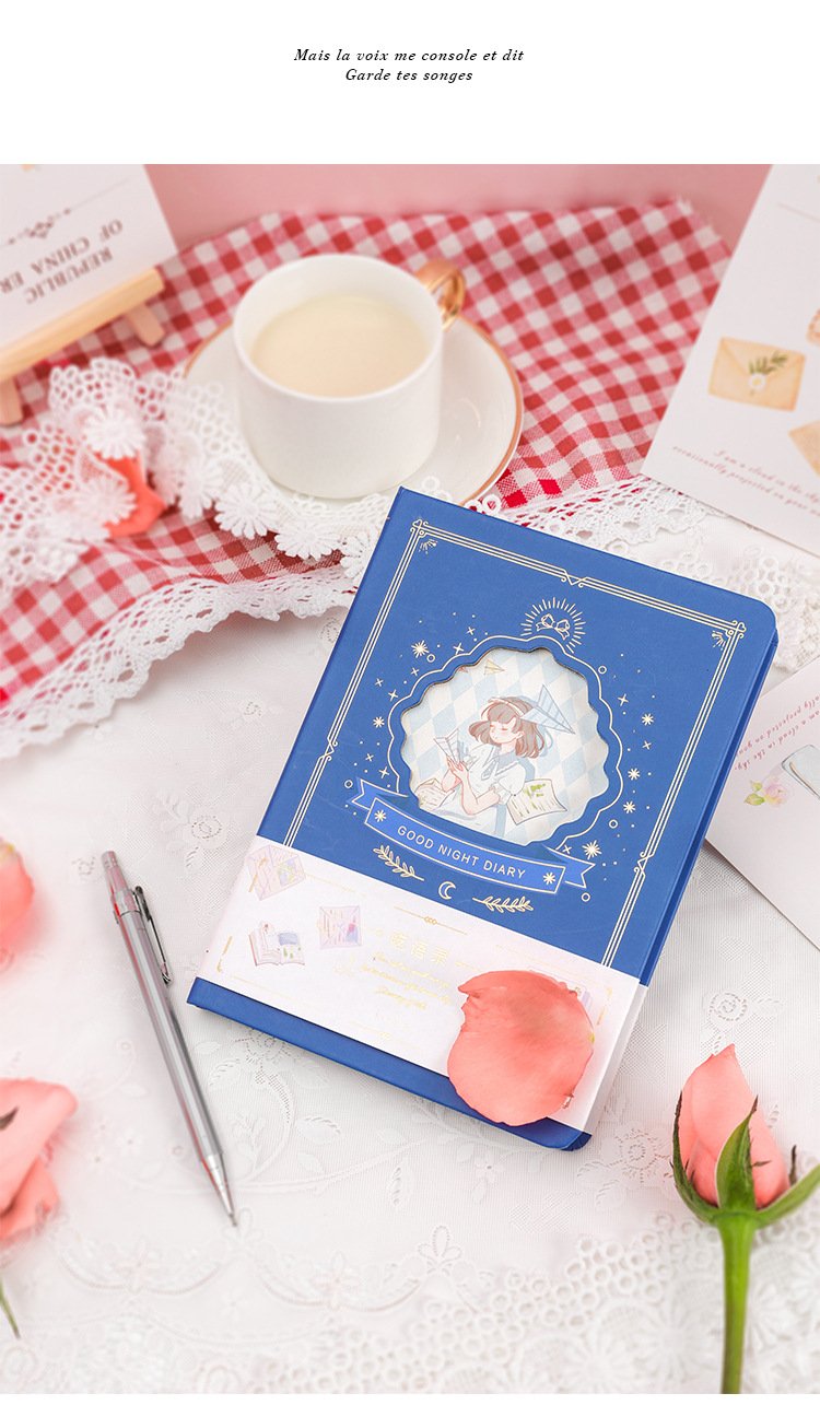 网红手账本小清新ins风学生日记本简约创意日记本彩色内页笔记本