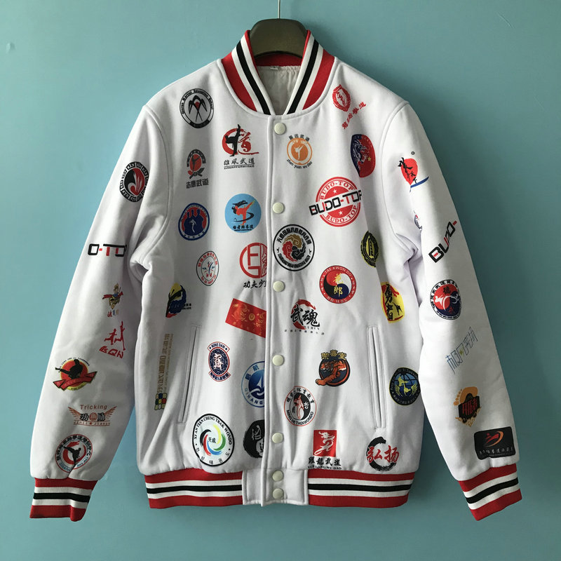 工厂专业定制满版印棒球服3d数码印花运动服秋冬款夹棉棒球衫