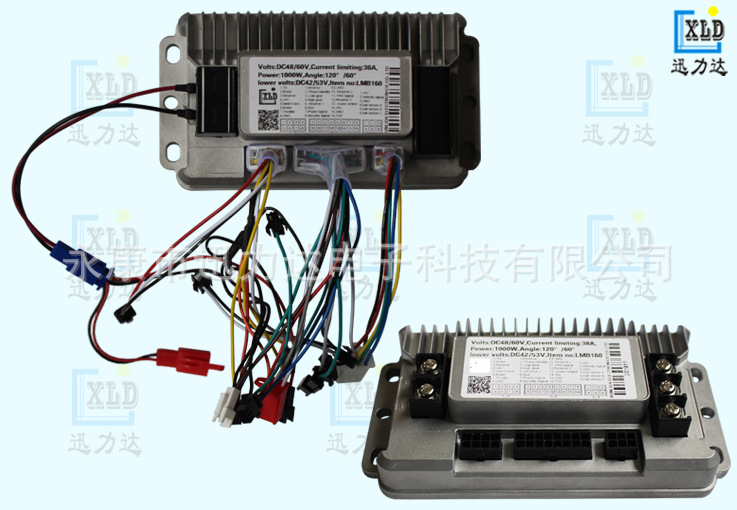 电动车配件三模正弦波铸铝壳无刷控制器仪表调速套件1000w-1200w