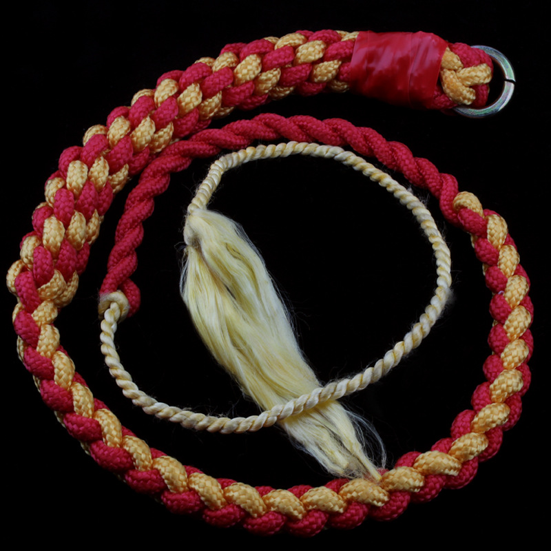 迪尼麻麒麟鞭稍健身鞭响鞭甩鞭钢鞭辫梢鞭梢鞭哨皮鞭梢子尼龙鞭头