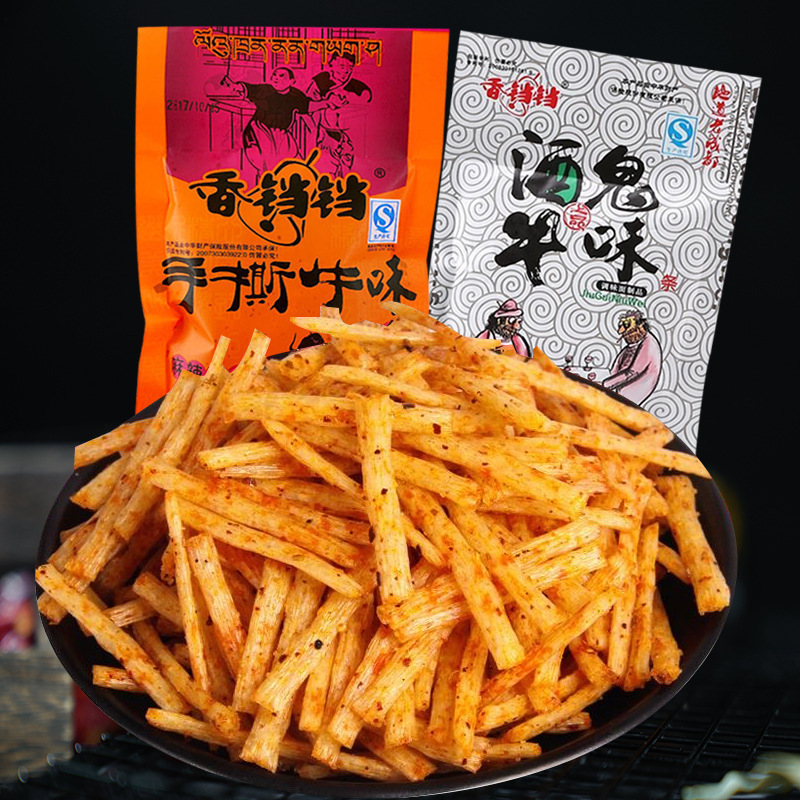 香铛铛酒鬼牛味手撕牛味条妈咪牛味条辣条麻辣零食儿时怀旧零食