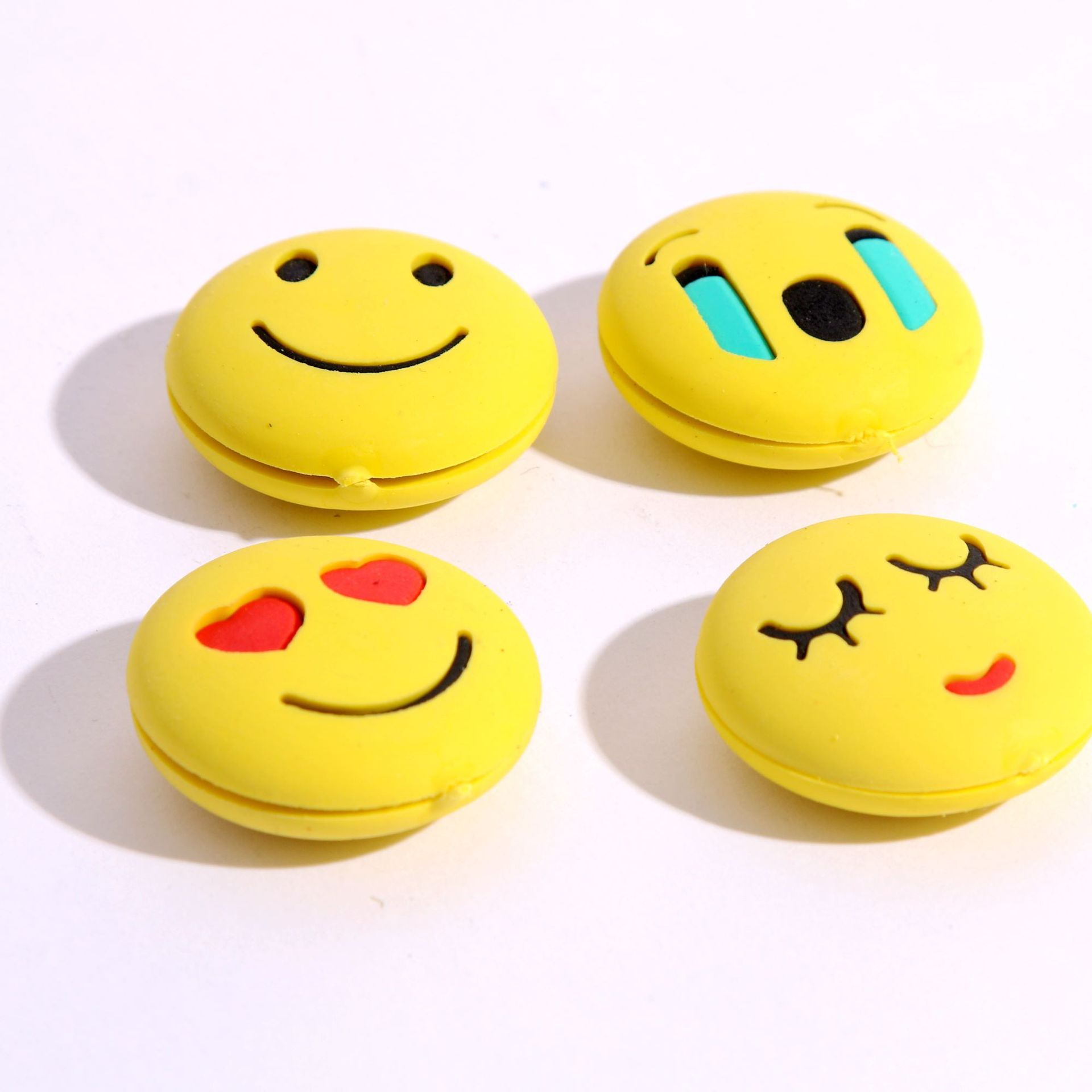 emoji笑脸系列3d拼装橡皮擦套装学生橡皮文具厂家批发