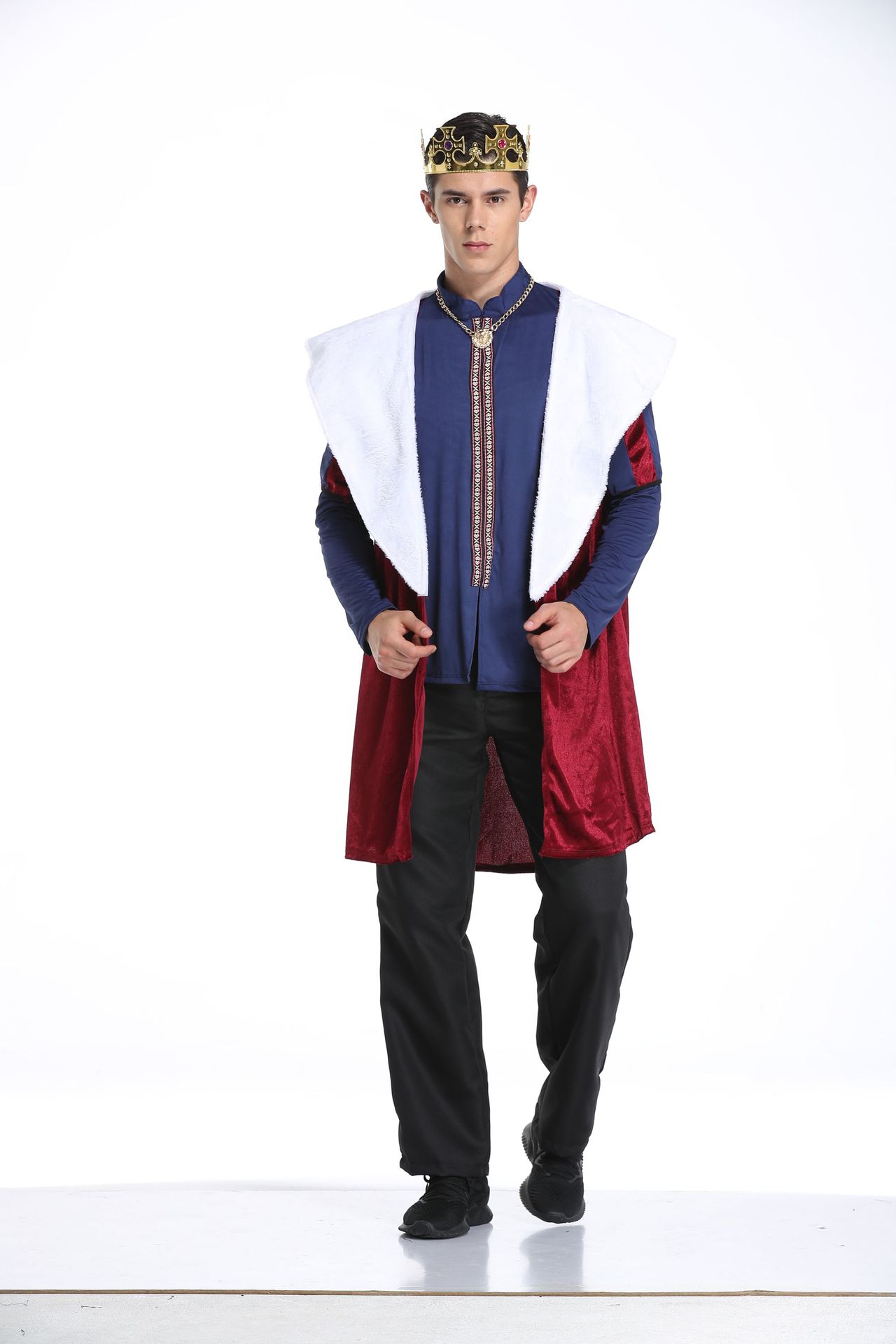 男士万圣节圣诞服装古典欧美宫廷皇室王子国王服装歌剧话剧演出服