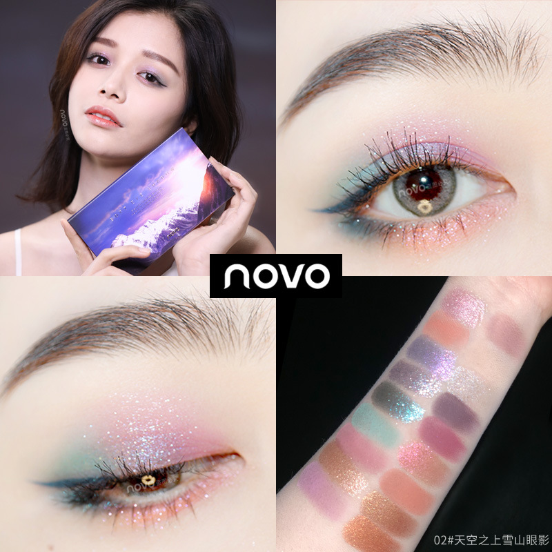 Novo Reed Glacier Eye Shadow Plate Ins Super Fire Cheap Three-Dimensional Color Rendering Long Lasting Smear-Proof Makeup Texture Soft Glutinous 5326