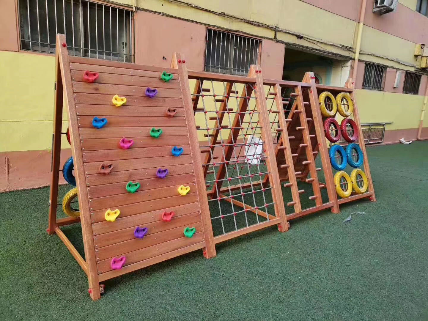 幼儿园多功能攀爬架.儿童攀岩墙攀登架