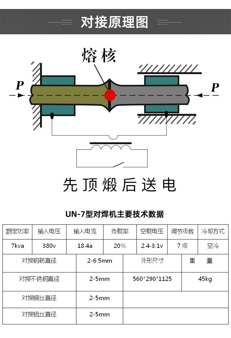 厂家供应un-7型对焊机 铁丝对焊机碰焊机 点焊机便捷式点焊机