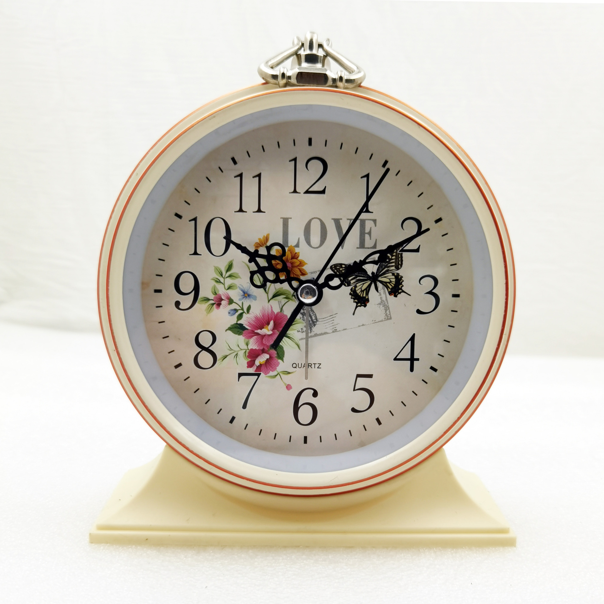 Retro European Style Idyllic and Creative 508 Alarm Clock Lazy Student Alarm Clock Simple Bedside Metal Alarm Clock Desk Clock Wall Clock