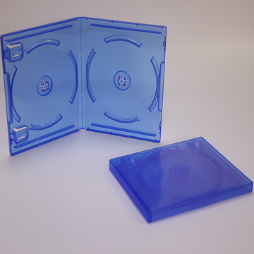 现货供应双碟ps4光碟包装盒游戏盘储存盒pp游戏盒蓝色游戏盒