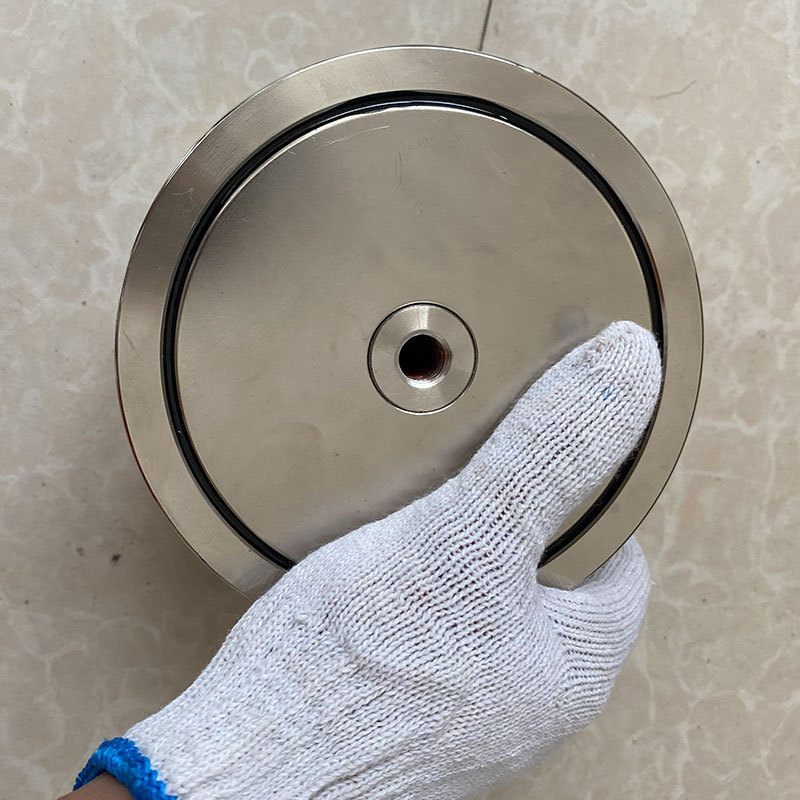 双面打捞强磁双吊环600公斤超强吸力磁铁组件钕铁硼寻宝吸铁石