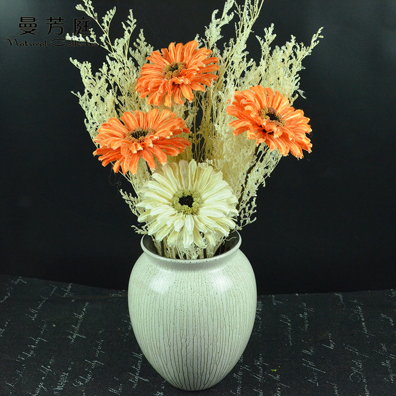非洲菊永生花摆件 手工制作干花花材家居装饰花摆设拍照道具批发