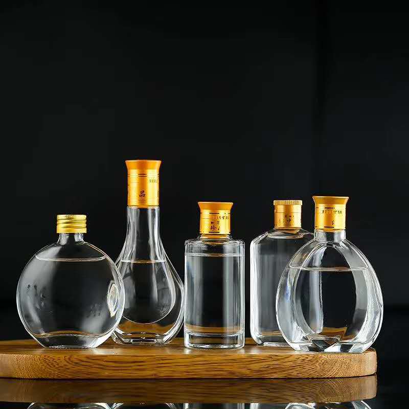 批发创意小红酒瓶50ml迷你白酒瓶40ml小样品瓶透明玻璃洋酒瓶空瓶