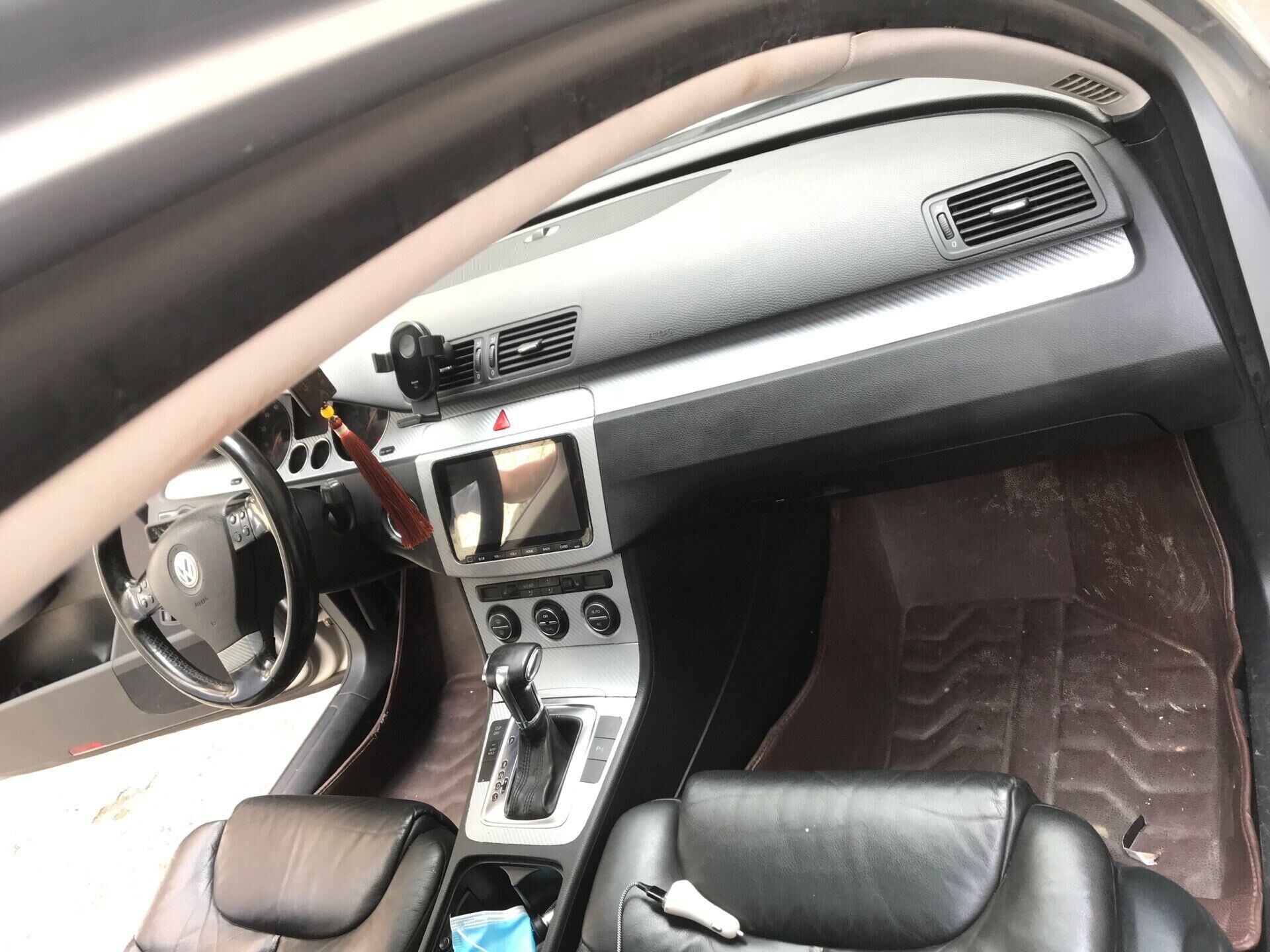 适用于老款迈腾b6内饰改装贴纸中控台排挡碳纤维装饰改色汽车贴膜