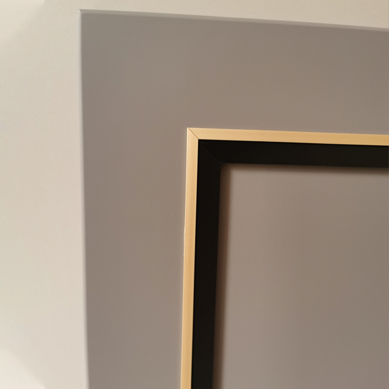 新款现代风格橱柜衣柜门双色铜条吸塑门e1密度板18毫米厚门板定做