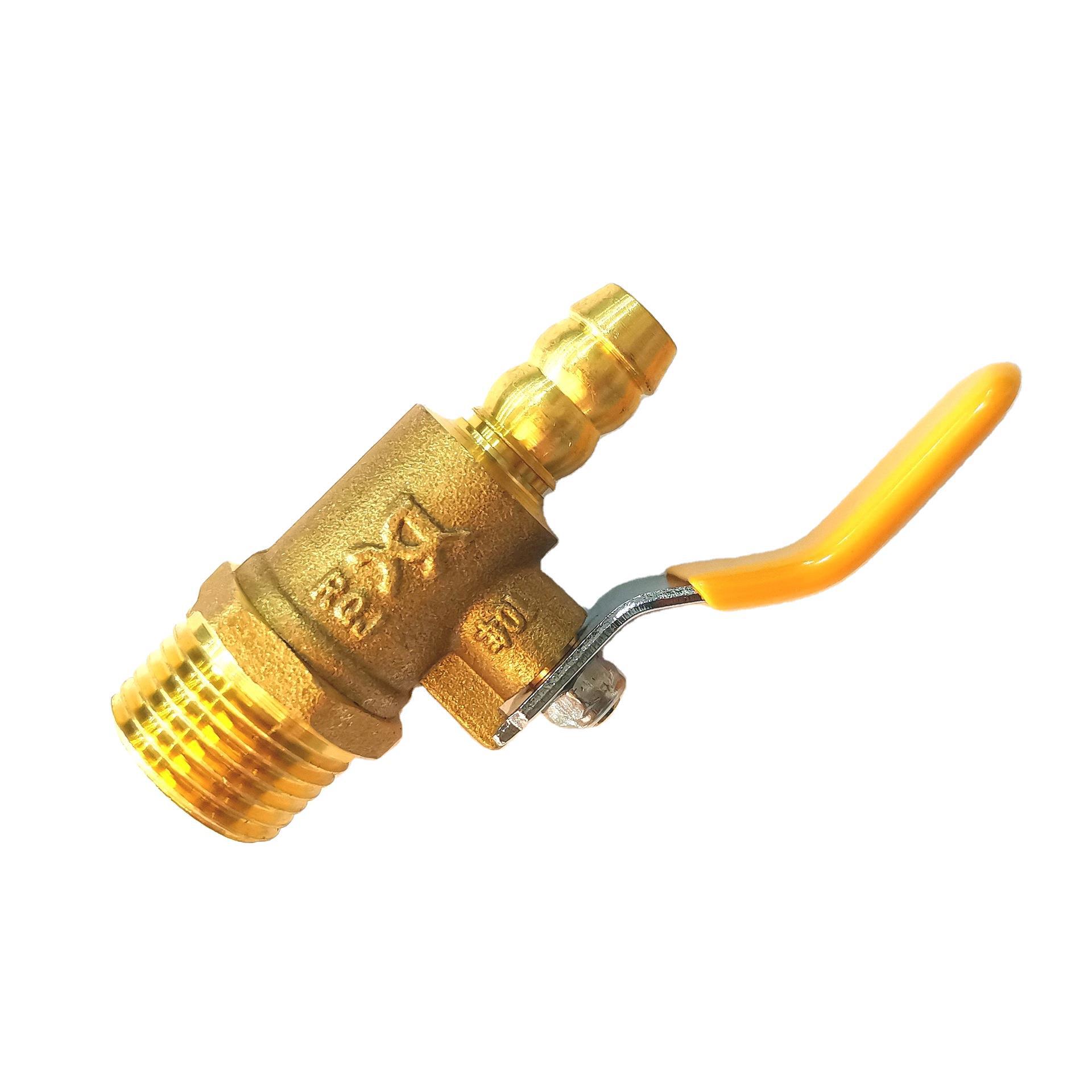 永德信280外丝长柄燃气阀煤气阀铜球阀4分外牙12mm天燃气