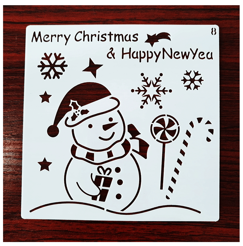 圣诞绘画模板镂空diy相册画画模板merry christmas亚马逊热销模板