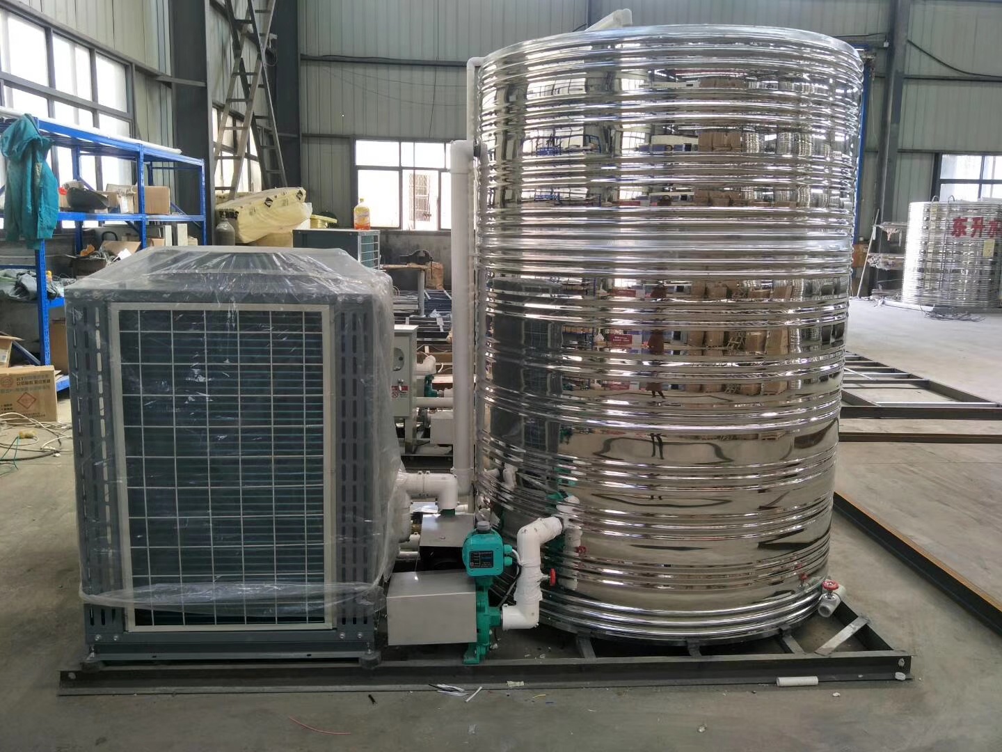 5p5吨空气能热泵热水工程建筑工地 空气源热泵热水器厂家批发