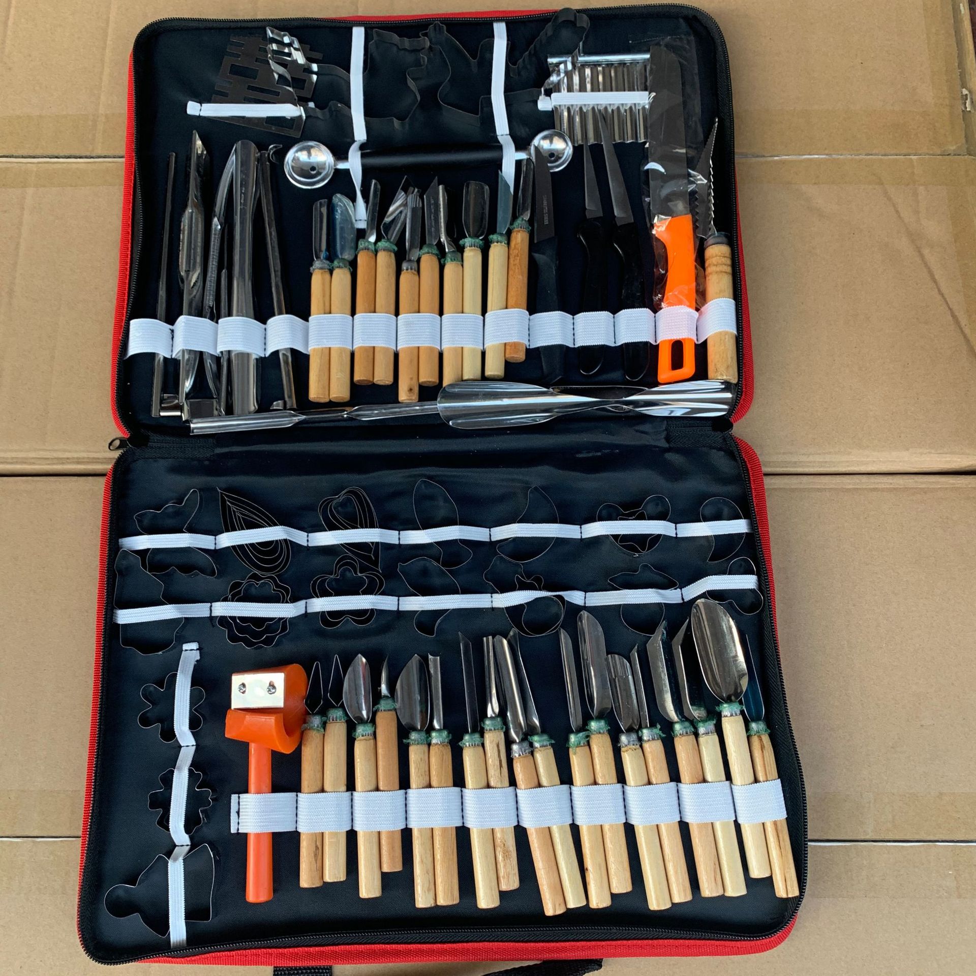 厂家直供80件套精致雕刻刀套装食品雕刻刀 水果雕花刀