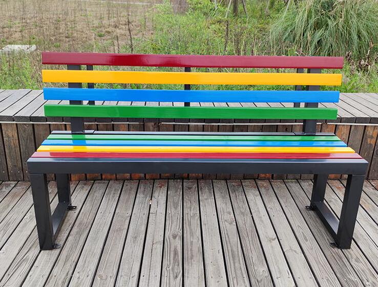 新品户外公园椅子防腐塑木座椅广场室外排条椅凳子休闲椅园林长椅
