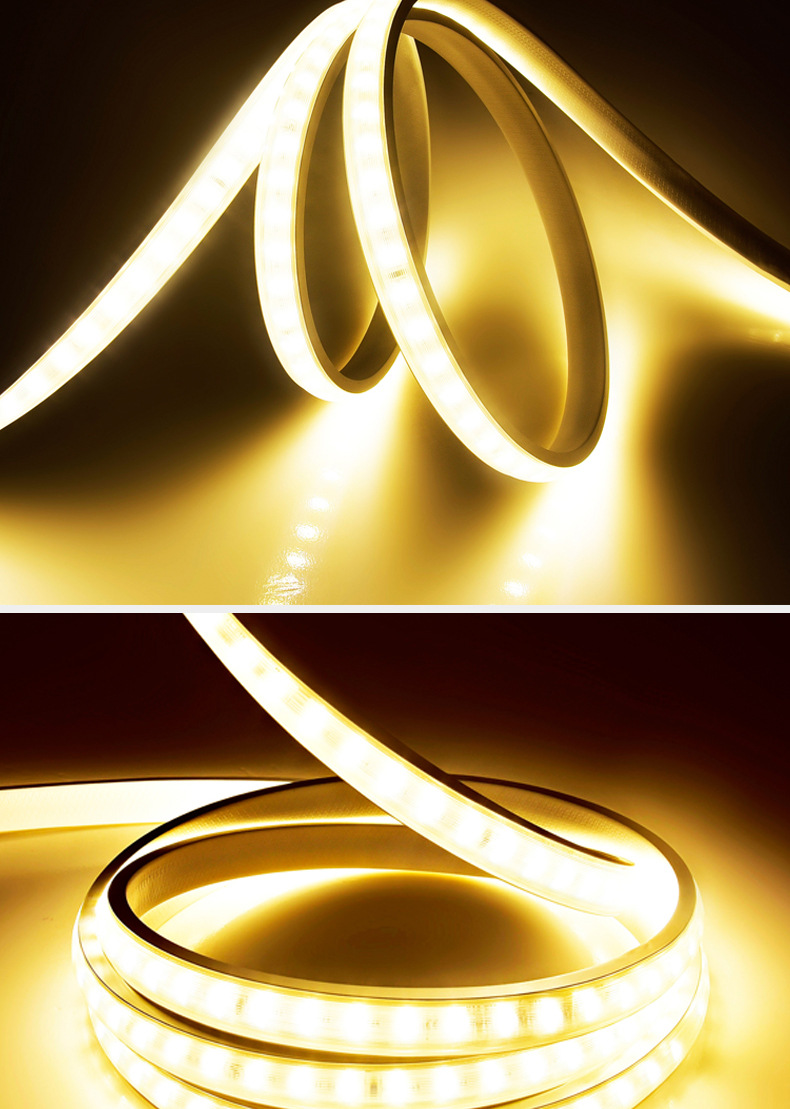 2835白光户外led吊顶灯带超亮防水220v高压工程长条弧形商业照明