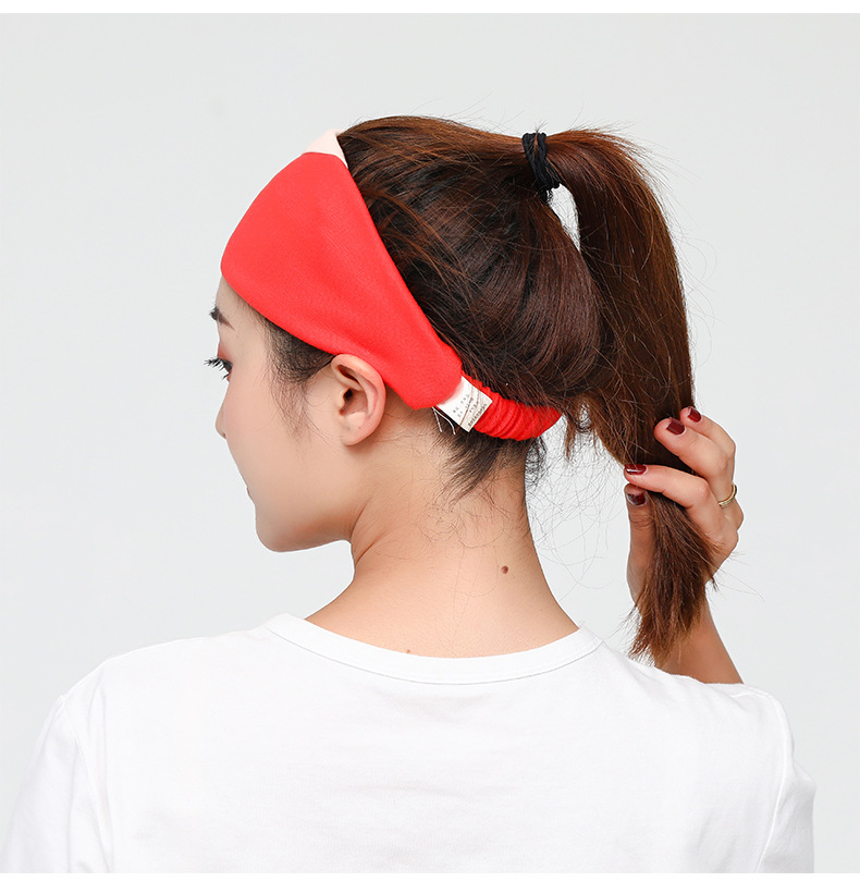 20新款撞色洗脸发带化妆运动束发带时尚月子头巾