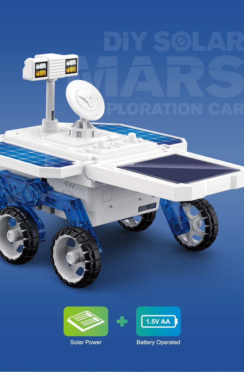 亚马逊科教setm拼装电动模型车 儿童实验玩具diy太阳能星球探测车