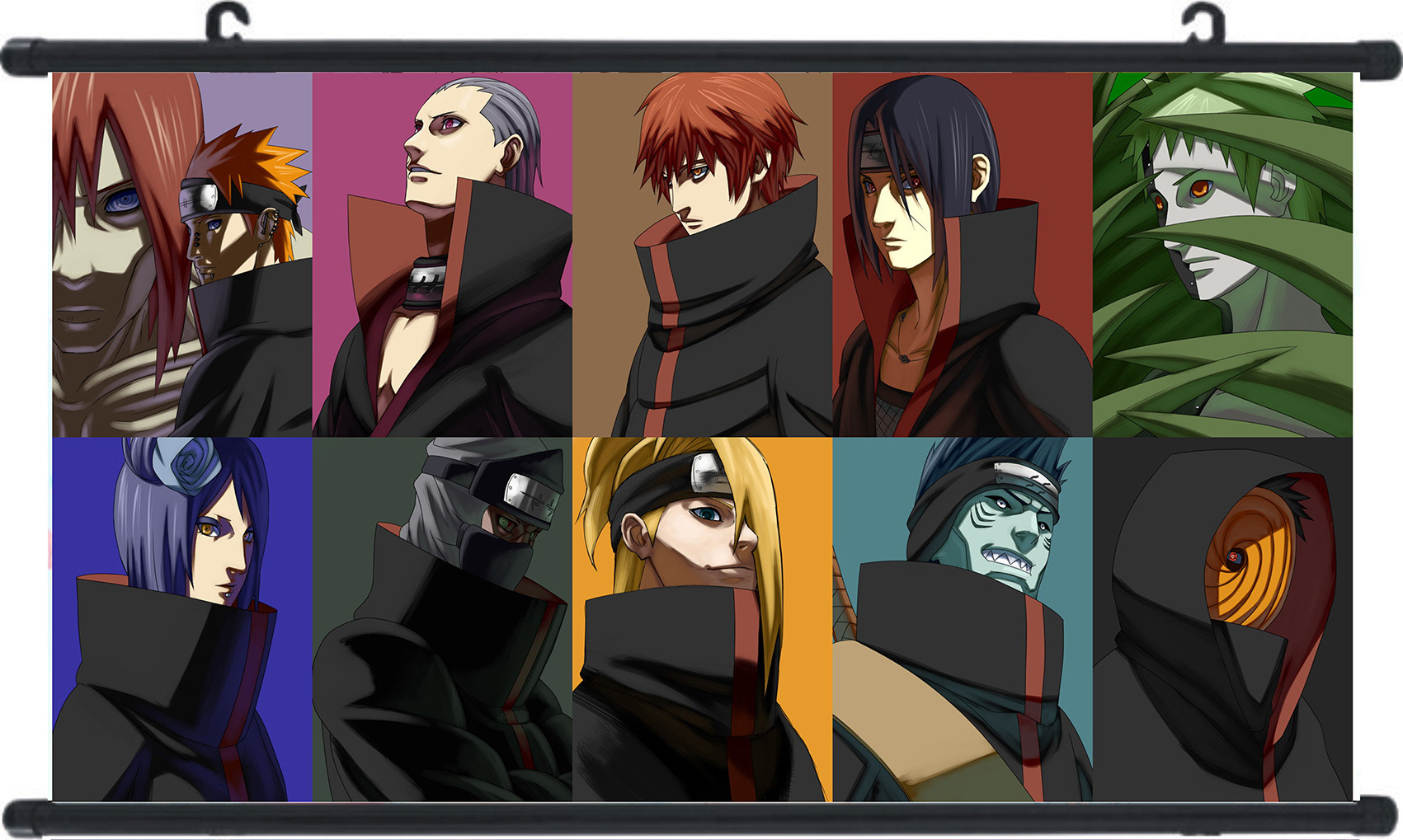 动漫漫展火影晓组织宇智波鼬乌鸦疾风多人物宿舍贴纸挂画海报制做