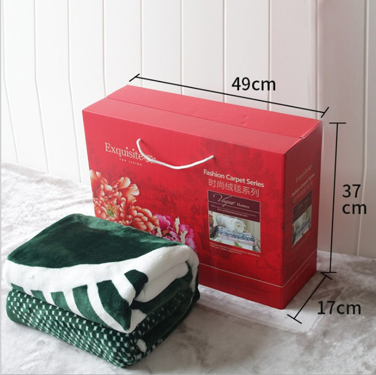 Meeting Sale Gift Gift Box Package Thickened Warm Coral Flannel Woolen Blanket Bed Sheet Flannel Small Blanket Wholesale