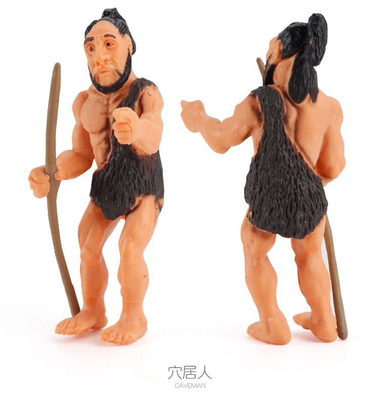 跨境仿真原始人模型人类进化史人猿能人沙盘人物摆件儿童科教认知