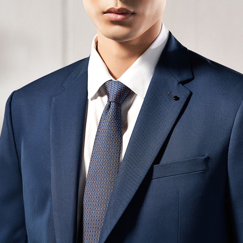 wensli/万事利 桑蚕丝领带职业商务男士正装礼盒 领带-新大陆