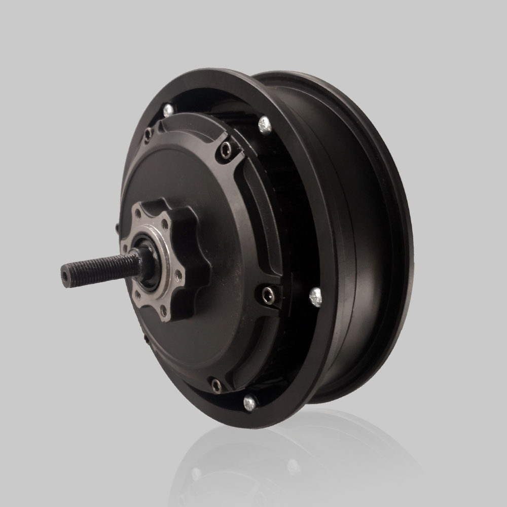 10寸无刷无齿实心胎滑板车电机分体式轮毂电机双拼轮毂电机