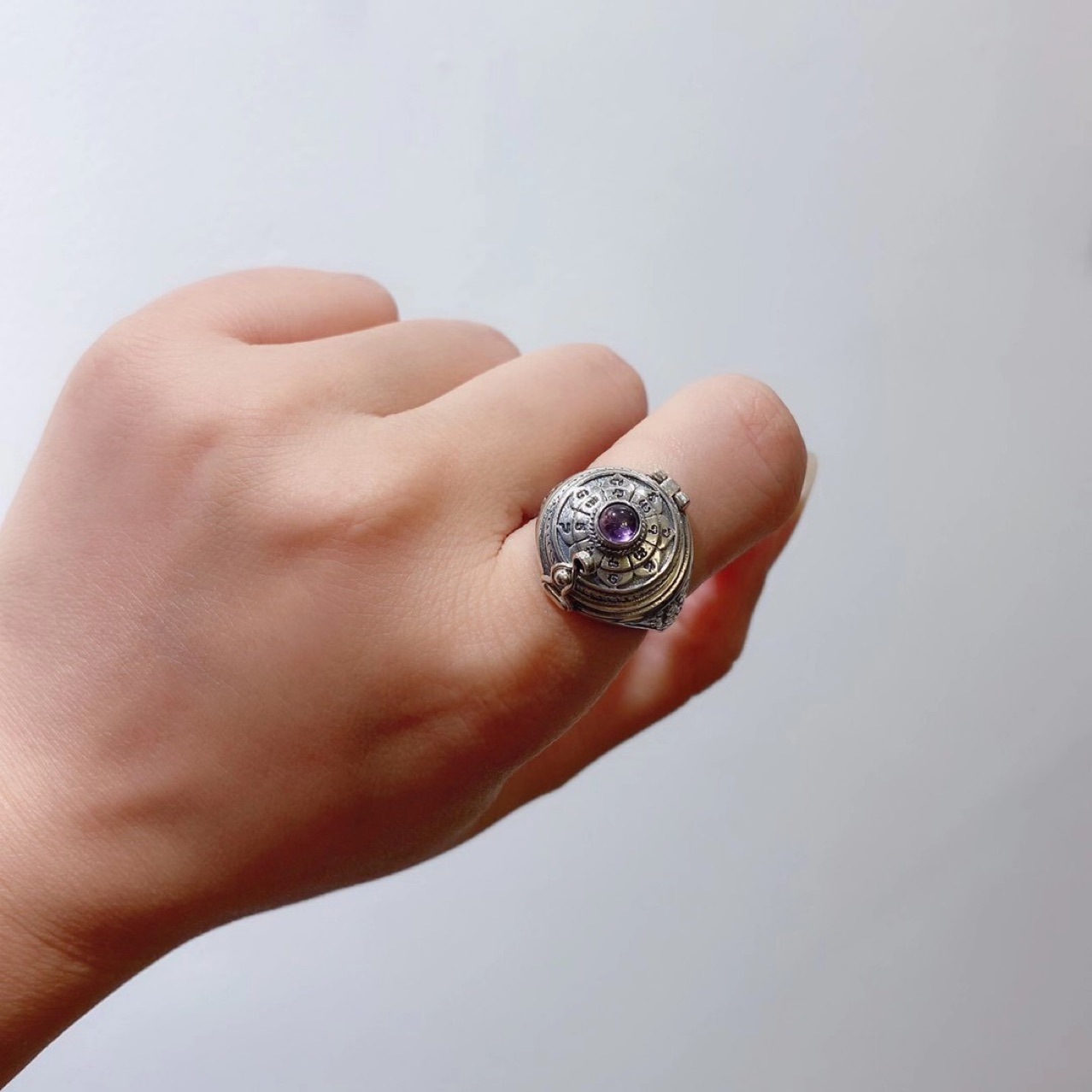 泰国佛牌阿赞尼纳法戒戒指开口人元膏招才转云清沧