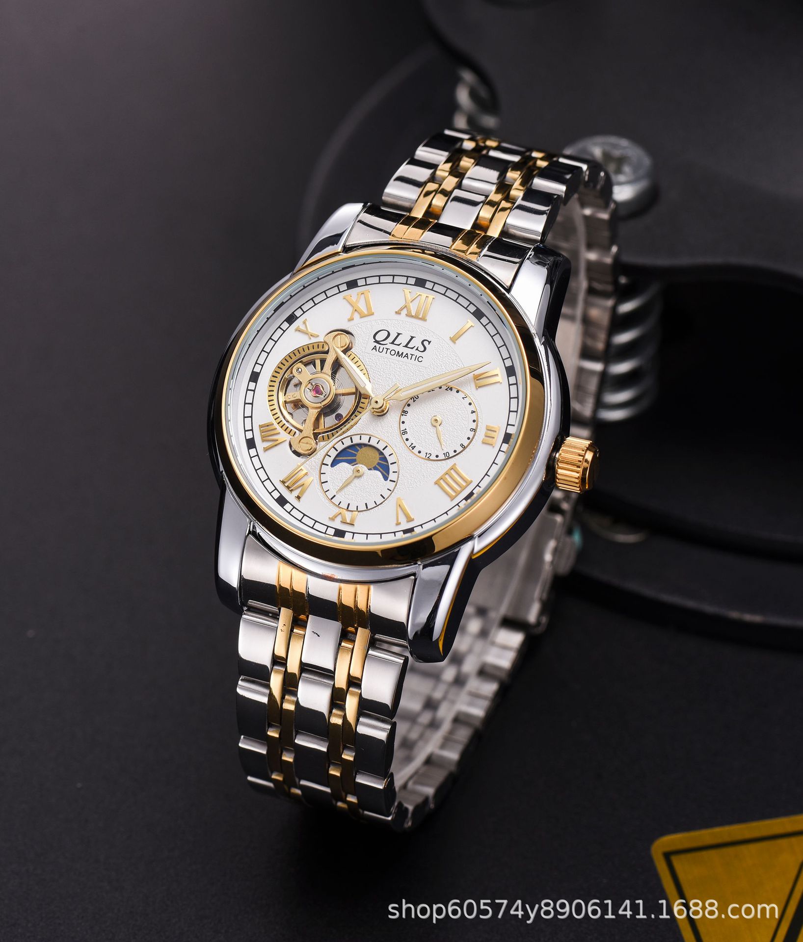 享格奇洛时qlls男士手表商务休闲全自动机械表镂空夜光手表男厂家