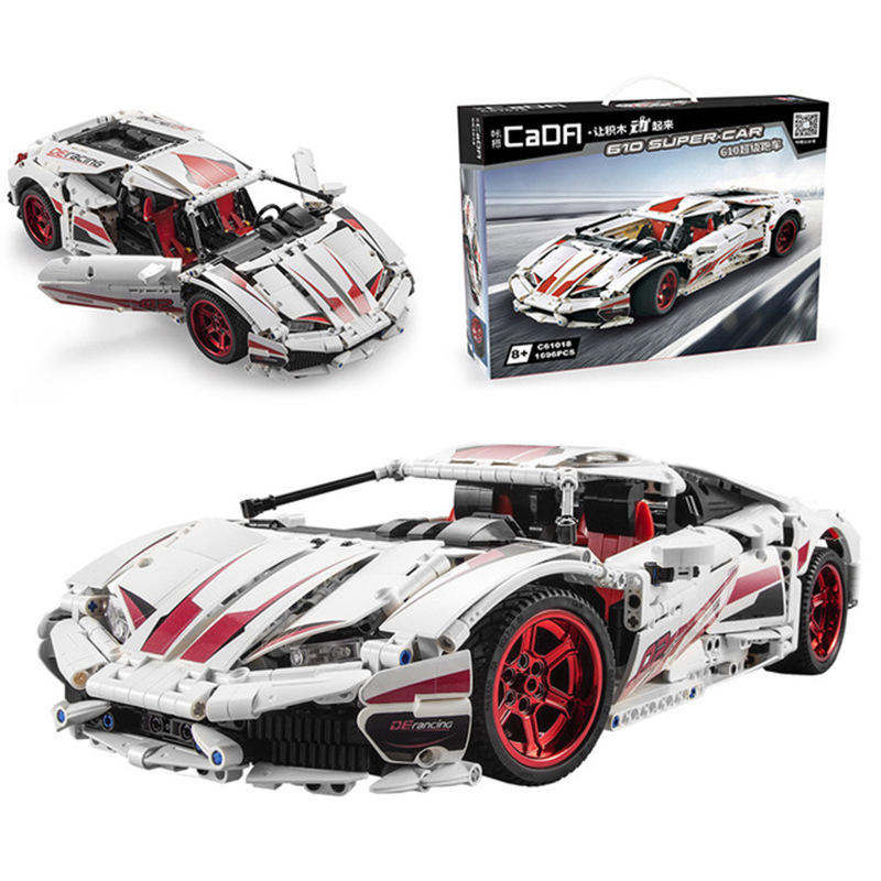 Double E Building Blocks Compatible with Lego Bugatti 911 Building Blocks Model Assembling Mechanical Series Puzzle Boys' Toys