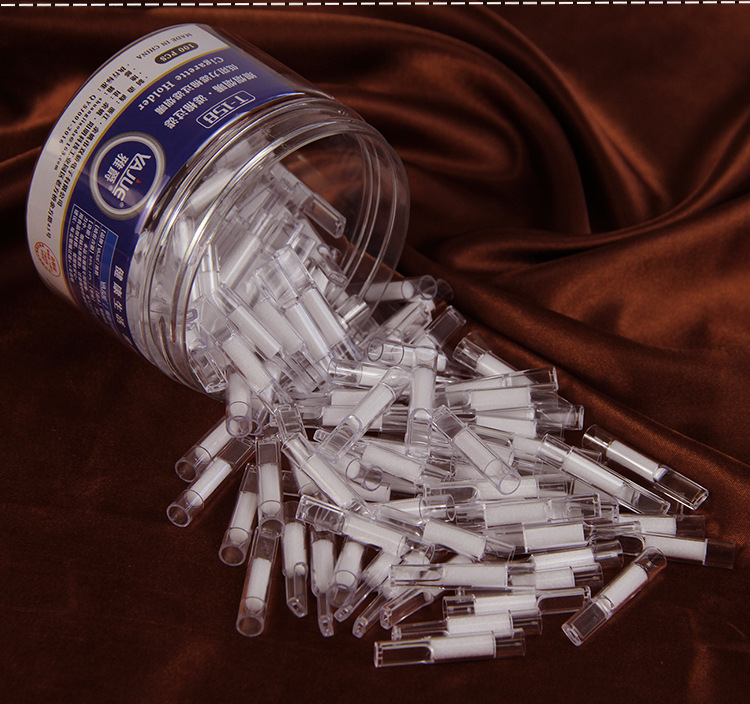 细烟烟嘴专用抛弃型过滤嘴一次性滤棉烟嘴过滤器男士戒烟具t158白