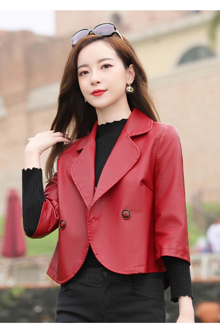 海宁真皮皮衣女短款宽松百搭小外套春秋新款绵羊皮女士韩版上衣潮