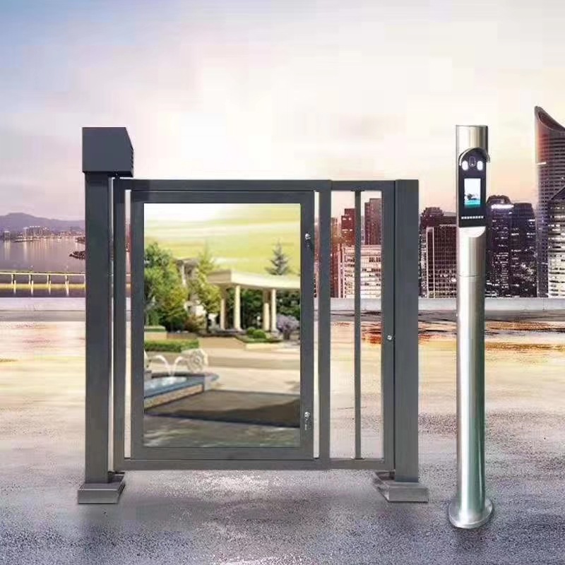 厂家直销定制智能小区人行通道自动门广告门人脸识别刷卡门禁系统