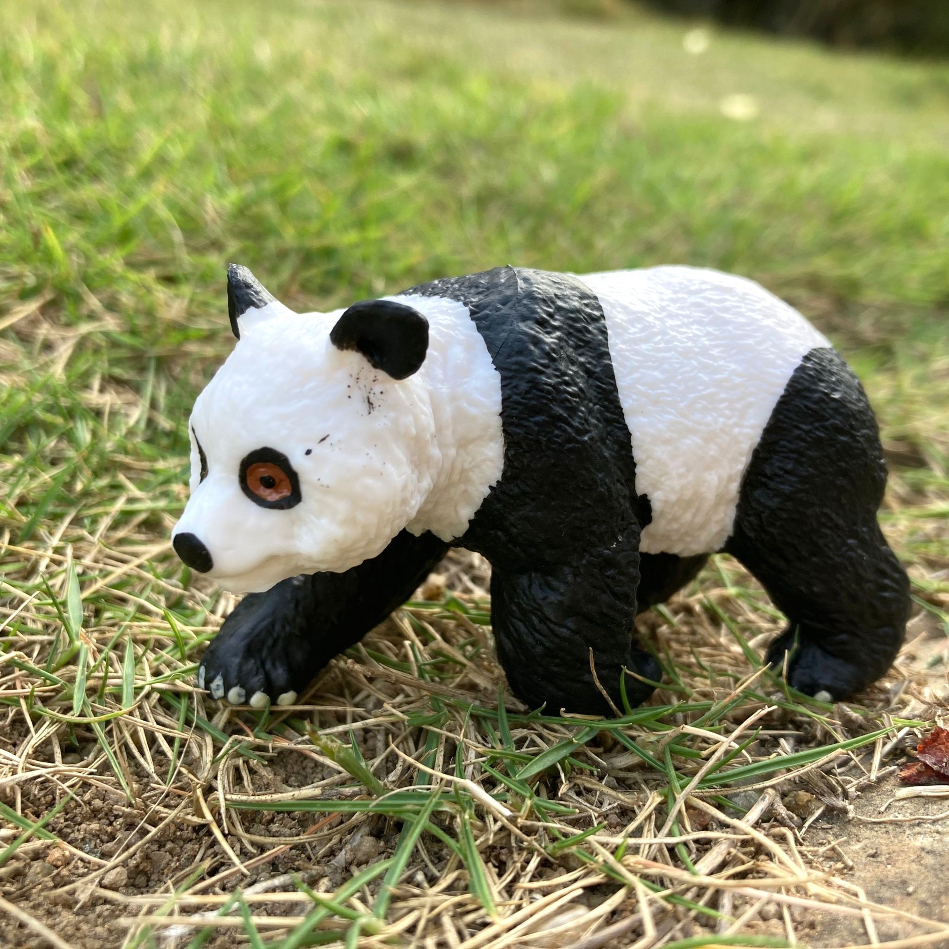跨境仿真实心野生动物模型 大熊猫 小熊猫 熊猫玩具模型套装摆件