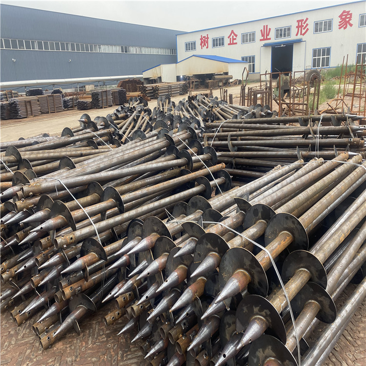 螺旋地桩螺旋地钉五金厂家直销热镀锌表面处理光伏电站地桩叶片桩